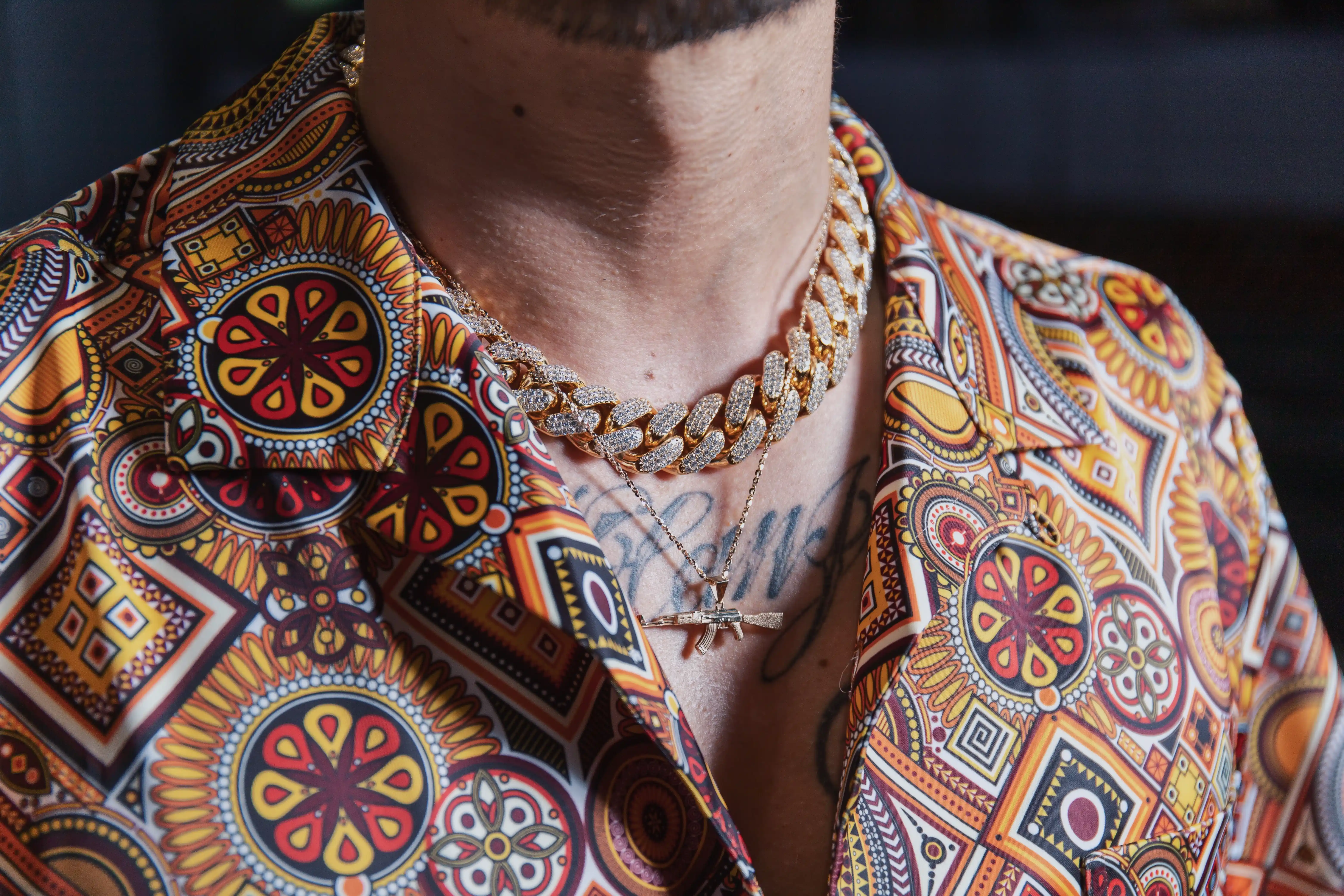 AK69 ネックレス AK-69着用モデル☆ 極太マイアミ キューバン ネックレス 喜平 Silver